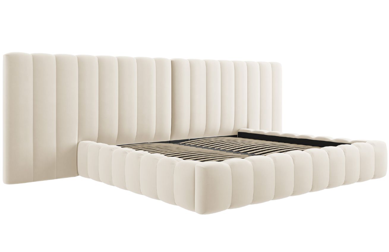 Micadoni Sametová postel Kelp 200 x 200 cm