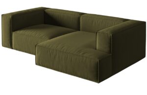 Micadoni Sametová rohová pohovka Nuria 252 cm