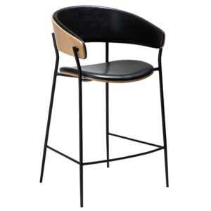 ​​​​​Dan-Form Dubov&aacute; barov&aacute; židle DAN-FORM Crib s koženkov&yacute;m sed&aacute;kem 63 cm