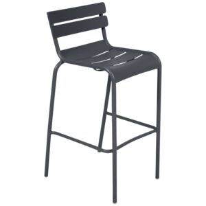 Antracitov&aacute; kovov&aacute; barov&aacute; židle Fermob Luxembourg 80 cm