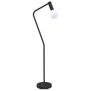 Antracitov&aacute; kovov&aacute; nab&iacute;jec&iacute; stojac&iacute; LED lampa Fermob Aplo 138 cm
