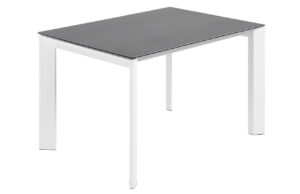 Antracitově &scaron;ed&yacute; keramick&yacute; rozkl&aacute;dac&iacute; j&iacute;deln&iacute; stůl Kave Home Axis III. 120/180 x 80 cm