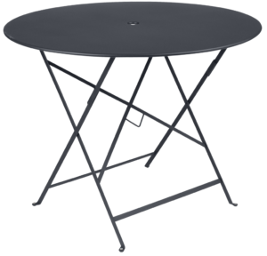 Antracitov&yacute; kovov&yacute; skl&aacute;dac&iacute; stůl Fermob Bistro &Oslash; 96 cm
