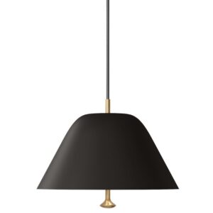 Audo CPH Černo zlat&eacute; kovov&eacute; z&aacute;věsn&eacute; světlo AUDO LEVITATE 28 cm