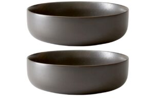Audo CPH Set dvou tmavě hnědo &scaron;ed&yacute;ch porcel&aacute;nov&yacute;ch misek AUDO NEW NORM 25 cm