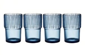 BITZ Set čtyř modr&yacute;ch sklenic Kusintha 380 ml
