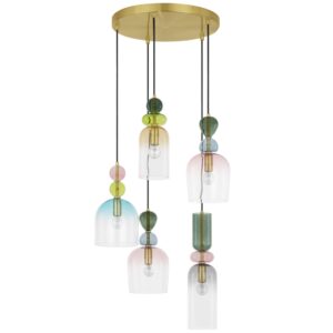 Barevn&eacute; skleněn&eacute; z&aacute;věsn&eacute; světlo Nova Luce Murano 51