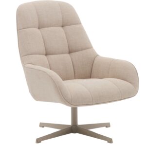 B&eacute;žov&eacute; čalouněn&eacute; otočn&eacute; křeslo Kave Home Jaspe