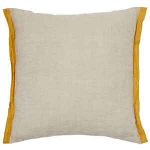 B&eacute;žovo-žlut&yacute; lněn&yacute; povlak na pol&scaron;t&aacute;ř Kave Home Suerta 45 x 45 cm