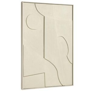 B&eacute;žov&yacute; abstraktn&iacute; obraz Kave Home Talin 60 x 90 cm