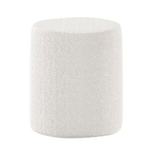 B&iacute;l&aacute; boucl&eacute; stolička Vipack Moon 41