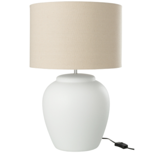 B&iacute;l&aacute; keramick&aacute; stoln&iacute; lampa J-line Limme 60 cm