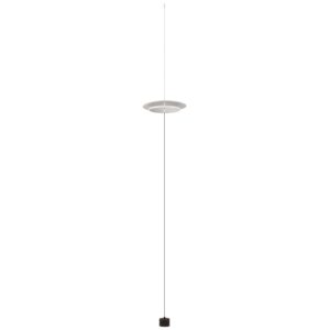 B&iacute;l&aacute; kovov&aacute; stojac&iacute; LED lampa Nova Luce Olos 370 cm