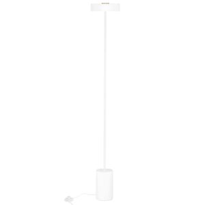 B&iacute;l&aacute; kovov&aacute; stojac&iacute; LED lampa Nova Luce Thea 135 cm