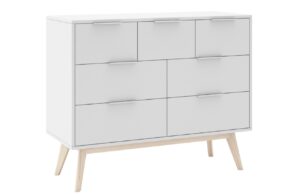 B&iacute;l&aacute; lakovan&aacute; komoda Marckeric Campus 120 x 40 cm