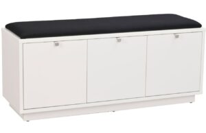 B&iacute;l&aacute; lakovan&aacute; lavice ROWICO CONFETTI II. 106 cm s &uacute;ložn&yacute;m prostorem