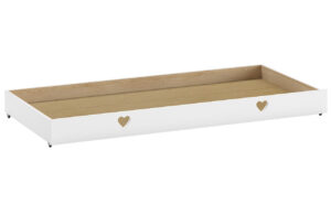 B&iacute;l&aacute; lakovan&aacute; z&aacute;suvka k posteli Vipack Amori 196 x 94 cm