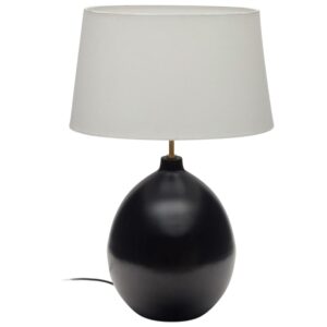 B&iacute;l&aacute; l&aacute;tkov&aacute; stoln&iacute; lampa Kave Home Foixa