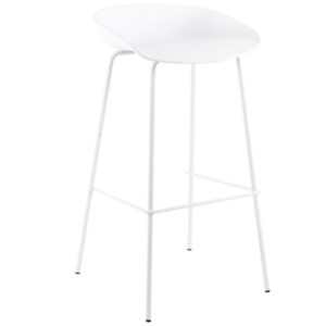 B&iacute;l&aacute; plastov&aacute; barov&aacute; židle Somcasa Alene 83 cm