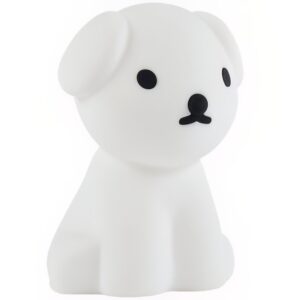 B&iacute;l&aacute; plastov&aacute; dětsk&aacute; LED lampa Mr. Maria Snuffy 11 cm