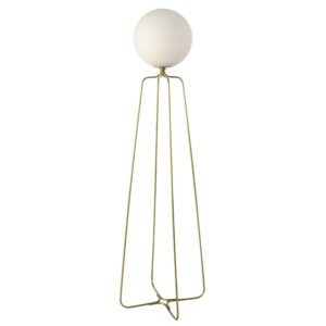 B&iacute;l&aacute; skleněn&aacute; stojac&iacute; lampa Angel Cerd&aacute; No. 8047
