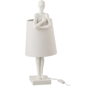 B&iacute;l&aacute; stoln&iacute; lampa J-line Portguy 58 cm