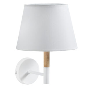 B&iacute;l&eacute; bavlněn&eacute; n&aacute;stěnn&eacute; světlo Kave Home Orsen