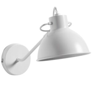 B&iacute;l&eacute; kovov&eacute; n&aacute;stěnn&eacute; sv&iacute;tidlo Kave Home Offelis