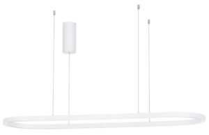 B&iacute;l&eacute; kovov&eacute; z&aacute;věsn&eacute; LED světlo Nova Luce Cuppe 120 cm