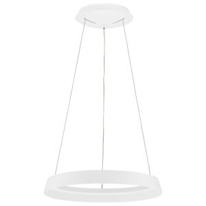 B&iacute;l&eacute; kovov&eacute; z&aacute;věsn&eacute; LED světlo Nova Luce Ormi 45 cm