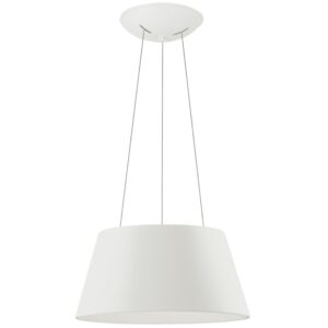 B&iacute;l&eacute; kovov&eacute; z&aacute;věsn&eacute; LED světlo Nova Luce Volcano 45 cm