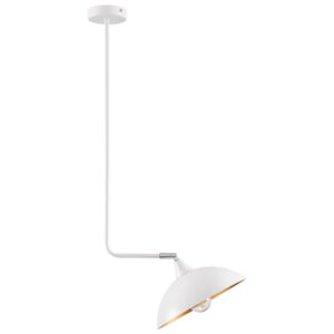 B&iacute;l&eacute; kovov&eacute; z&aacute;věsn&eacute; světlo Nova Luce Mirba 40 cm