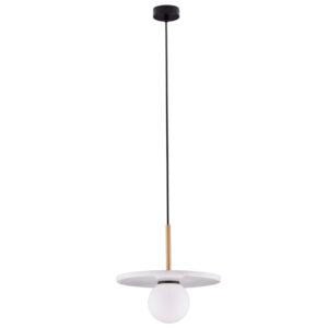 B&iacute;l&eacute; mramorov&eacute; z&aacute;věsn&eacute; světlo Nova Luce Idor 30 cm
