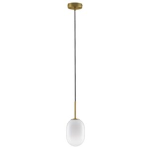 B&iacute;l&eacute; skleněn&eacute; z&aacute;věsn&eacute; světlo Nova Luce Chrysi 12 cm