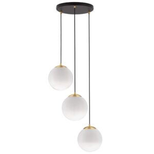 B&iacute;l&eacute; skleněn&eacute; z&aacute;věsn&eacute; světlo Nova Luce Vita 30 cm