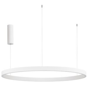 B&iacute;l&eacute; z&aacute;věsn&eacute; LED světlo Nova Luce Elowen 98 cm