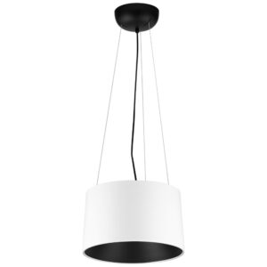 B&iacute;lo-čern&eacute; kovov&eacute; z&aacute;věsn&eacute; LED světlo Nova Luce Atil 35 cm