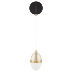 B&iacute;lo-zlat&eacute; skleněn&eacute; n&aacute;stěnn&eacute; LED světlo Nova Luce Egna