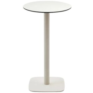 B&iacute;l&yacute; barov&yacute; stůl Kave Home Dina 60 cm