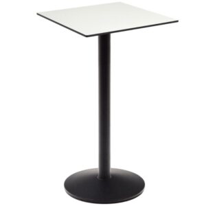 B&iacute;l&yacute; barov&yacute; stůl Kave Home Esilda 60 x 60 cm