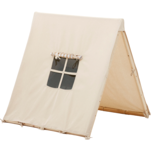 B&iacute;l&yacute; bavlněny teepee stan Kave Home Yanil 100 x 95 cm