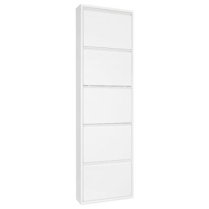 B&iacute;l&yacute; kovov&yacute; botn&iacute;k Kave Home Ode 169 cm