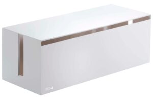 B&iacute;l&yacute; kovov&yacute; box na kabely Yamazaki Web 40 x 15