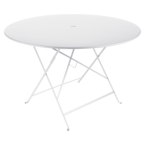 B&iacute;l&yacute; kovov&yacute; skl&aacute;dac&iacute; stůl Fermob Bistro 117 cm