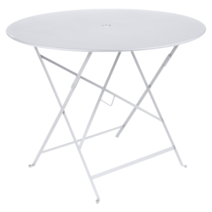 B&iacute;l&yacute; kovov&yacute; skl&aacute;dac&iacute; stůl Fermob Bistro &Oslash; 96 cm
