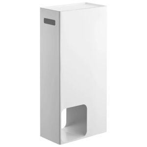 B&iacute;l&yacute; kovov&yacute; stojan na toaletn&iacute; pap&iacute;r Yamazaki Tower 48 cm