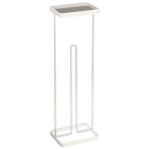 B&iacute;l&yacute; kovov&yacute; stojan na toaletn&iacute; pap&iacute;r Yamazaki Tower 52 cm