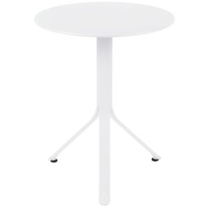 B&iacute;l&yacute; kovov&yacute; stůl Fermob Rest'O &Oslash; 60 cm