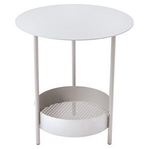 B&iacute;l&yacute; kovov&yacute; zahradn&iacute; odkl&aacute;dac&iacute; stolek Fermob Salsa 50 cm