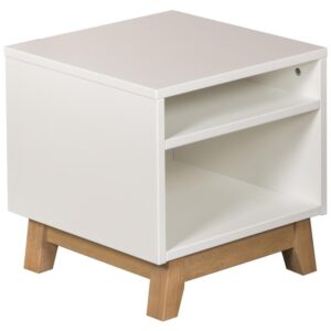 B&iacute;l&yacute; lakovan&yacute; nočn&iacute; stolek Quax Trendy 42 x 42 cm